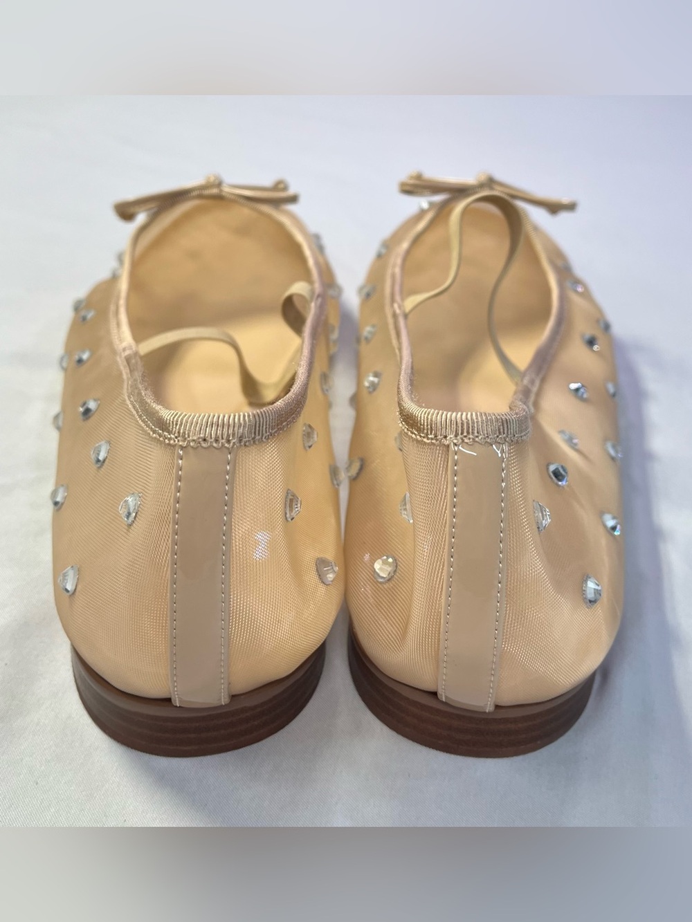 Jeffrey Campbell Releve Mary Jane Ballet Flats 11 Mesh Crystal Embellished NEW - Picture 11 of 11
